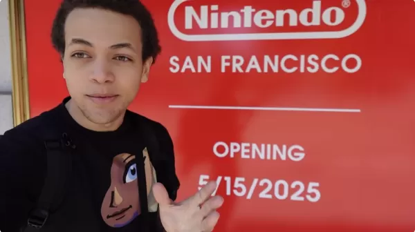 Super Cafe sta aspettando in linea un Nintendo Switch 2 in un negozio che deve ancora aprire. Credito immagine: Super Café / YouTube.