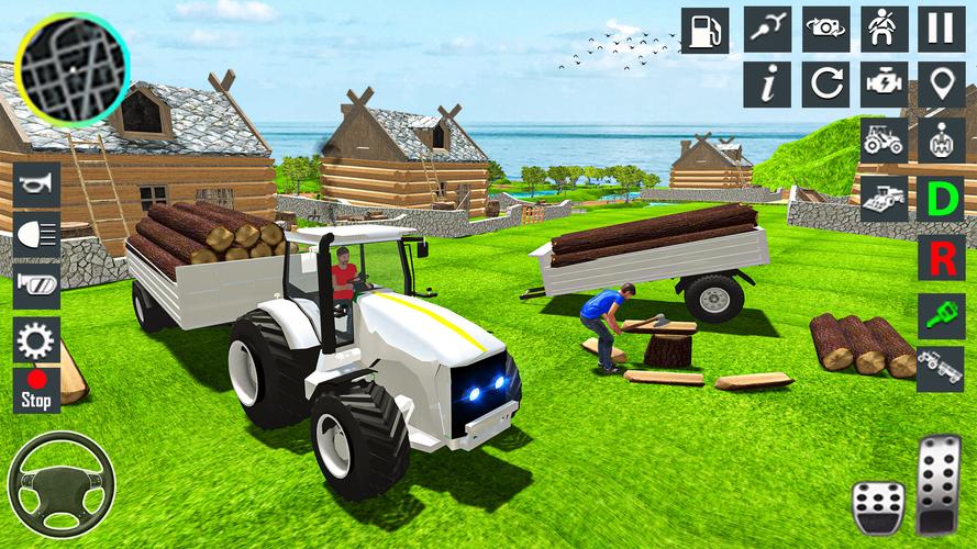 Tractor Driving Tractor Game Screenshot 4