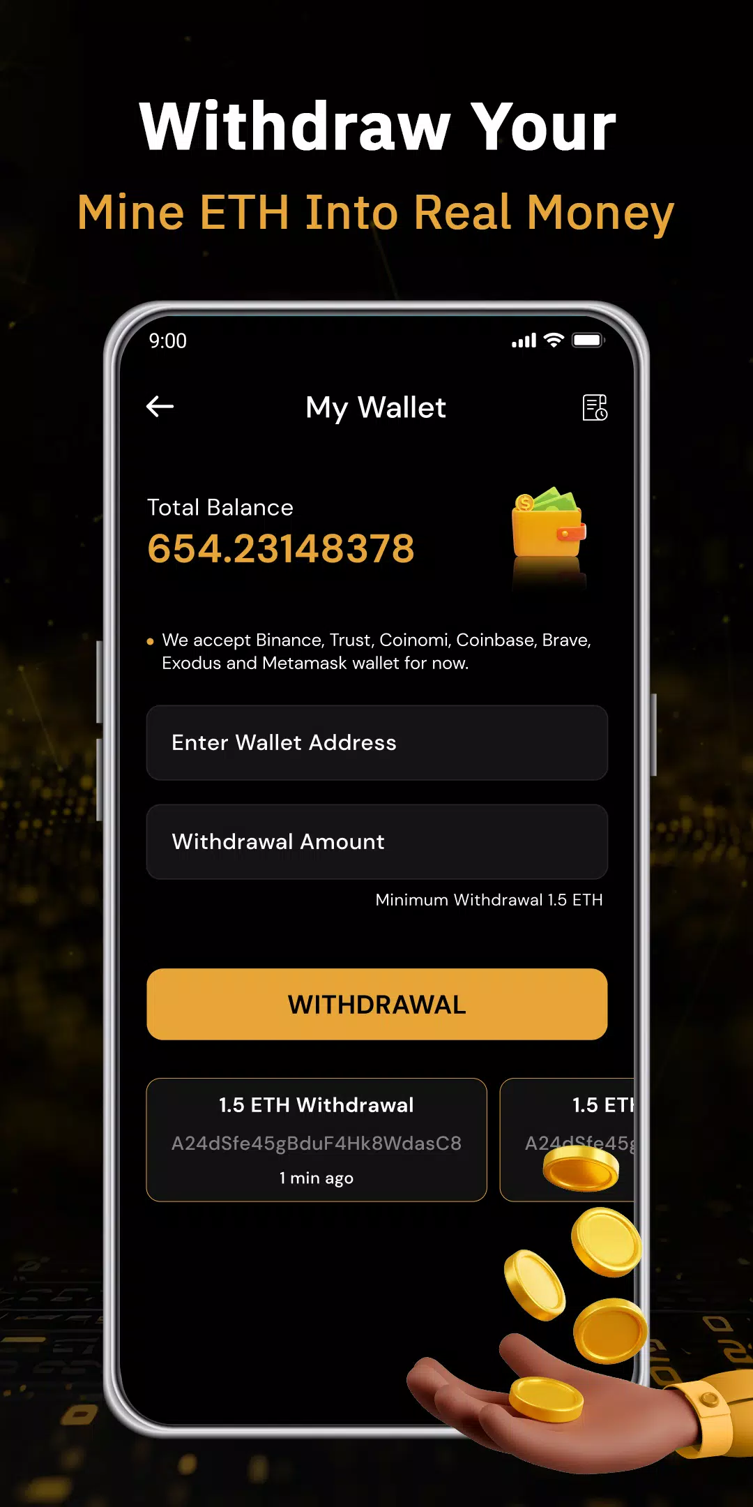 ETH Cloud Miner- Earn Ethereum Screenshot 3