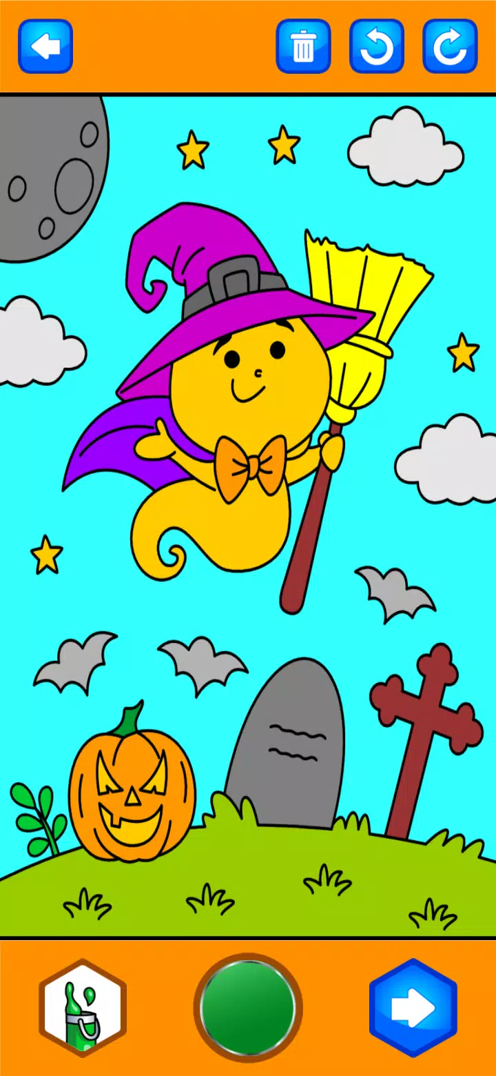 Halloween Coloring Game Ảnh chụp màn hình 3