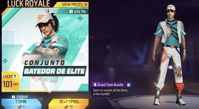 Free Fire MAX October 2024 Gold Royale Grand Slam Bundle