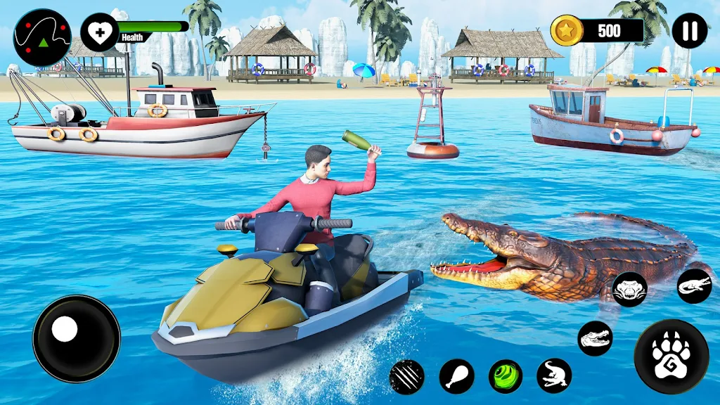 Crocodile Attack Animal games Скриншот 3