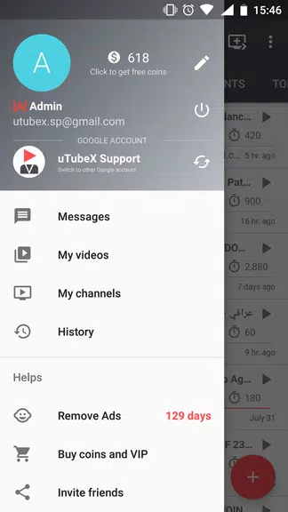 uTubeX - Views, subs, likes and comments exchange Ekran Görüntüsü 1