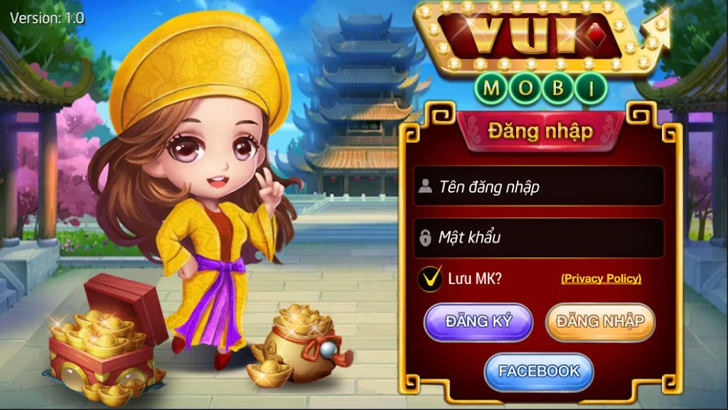 VUI MOBI - Cổng game bài online スクリーンショット 1