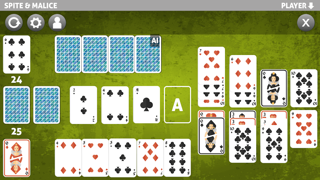 Schermata spite and malice card game 2