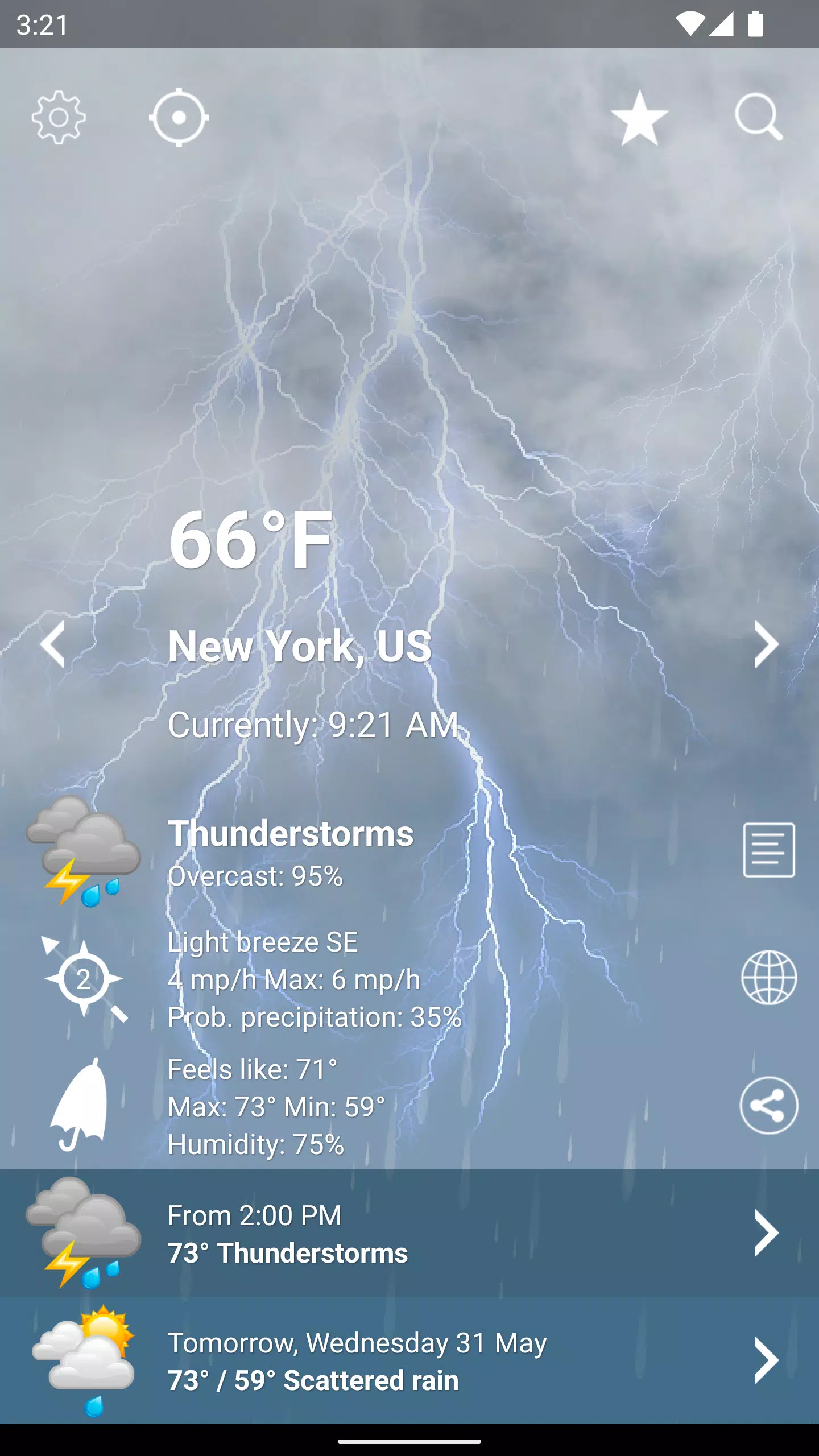 Weather XL PRO Schermafbeelding 2