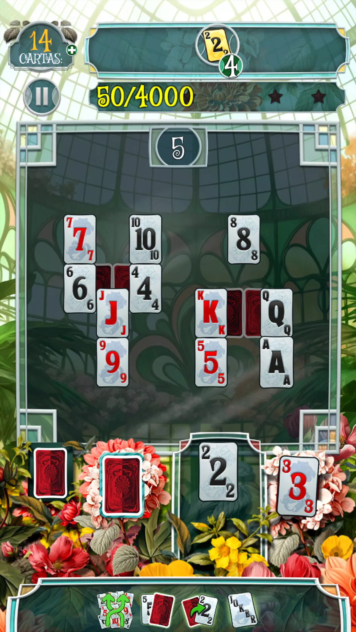 Greenhouse Solitaire TriPeaks स्क्रीनशॉट 3