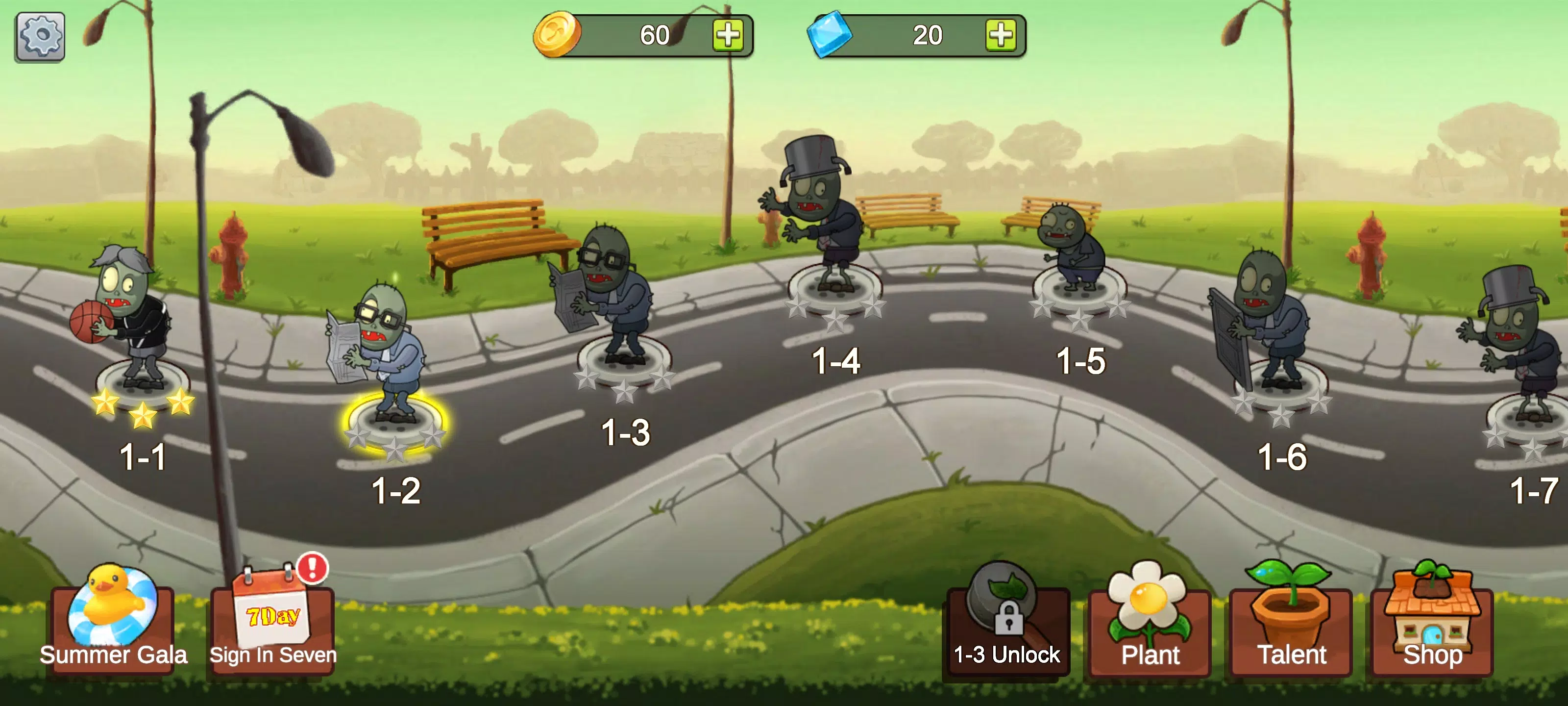 Merge Plants – Defense Zombies Captura de pantalla 1