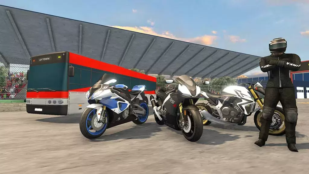 Bike VS Bus Racing Games Tangkapan skrin 2