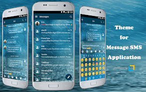 SMS Messages Bubble Rain Theme ဖန်သားပြင်ဓာတ်ပုံ 1