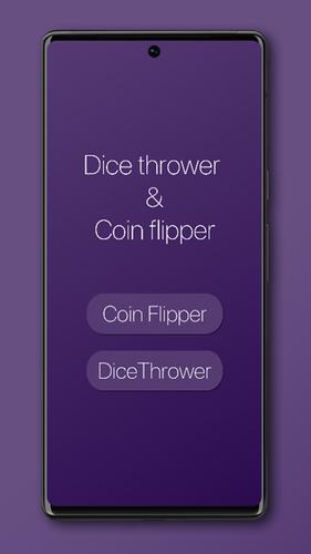 Dice Thrower & Coin Flipper Screenshot 1