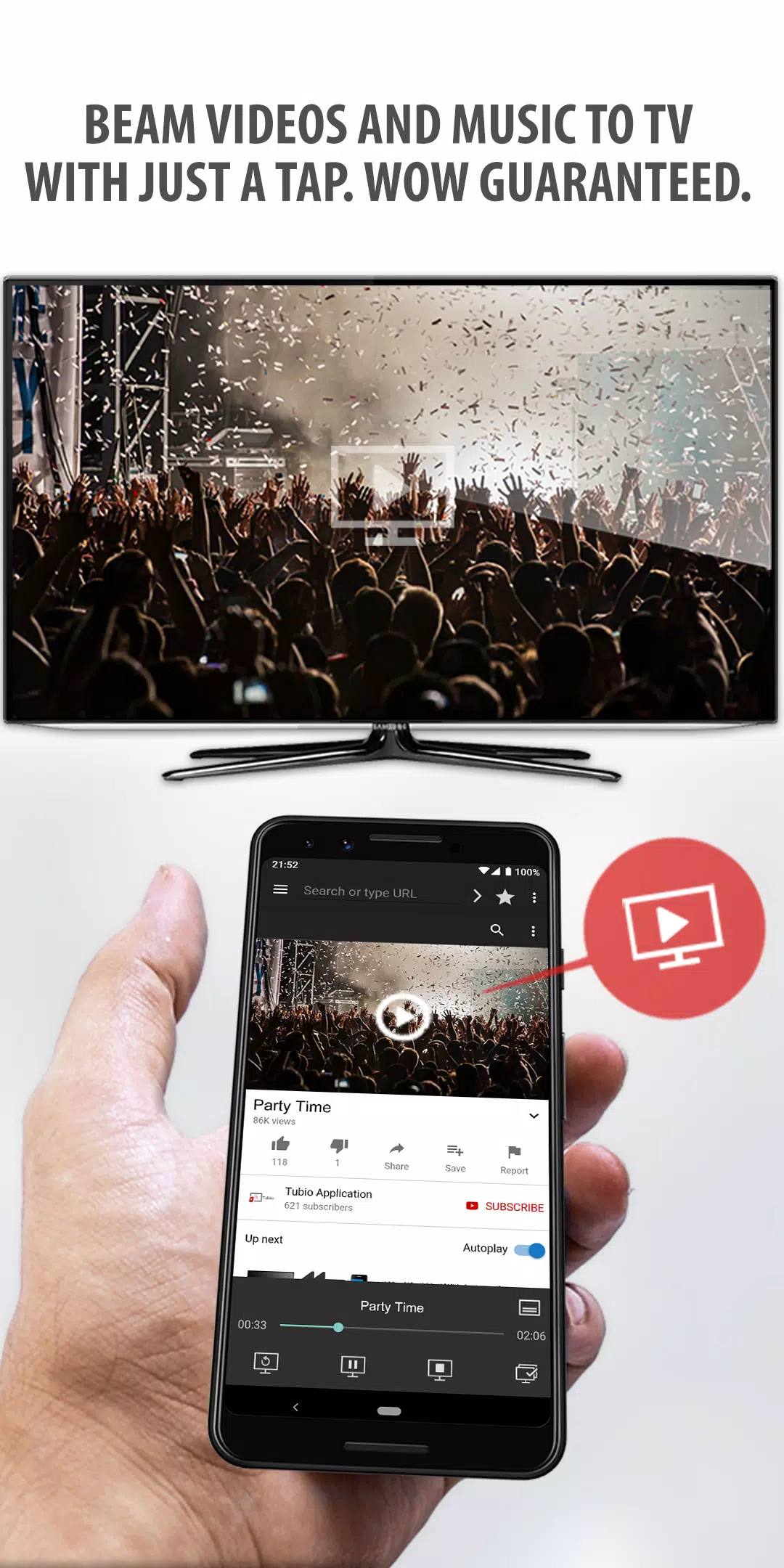 Tubio – Web-Videos auf dem TV Screenshot 1