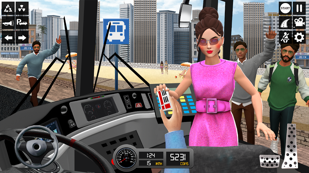 Driving Simulator 3d Bus Games Ekran Görüntüsü 1