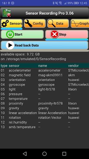 Sensor Recording Lite Schermafbeelding 2