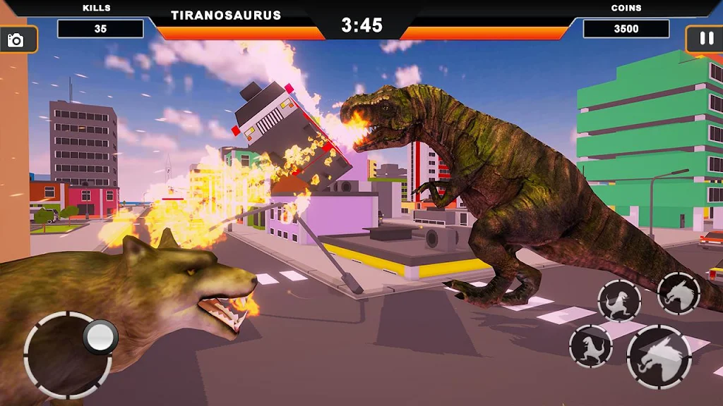 Dinosaur Rampage: Dino City Rampage Simulator ဖန်သားပြင်ဓာတ်ပုံ 3