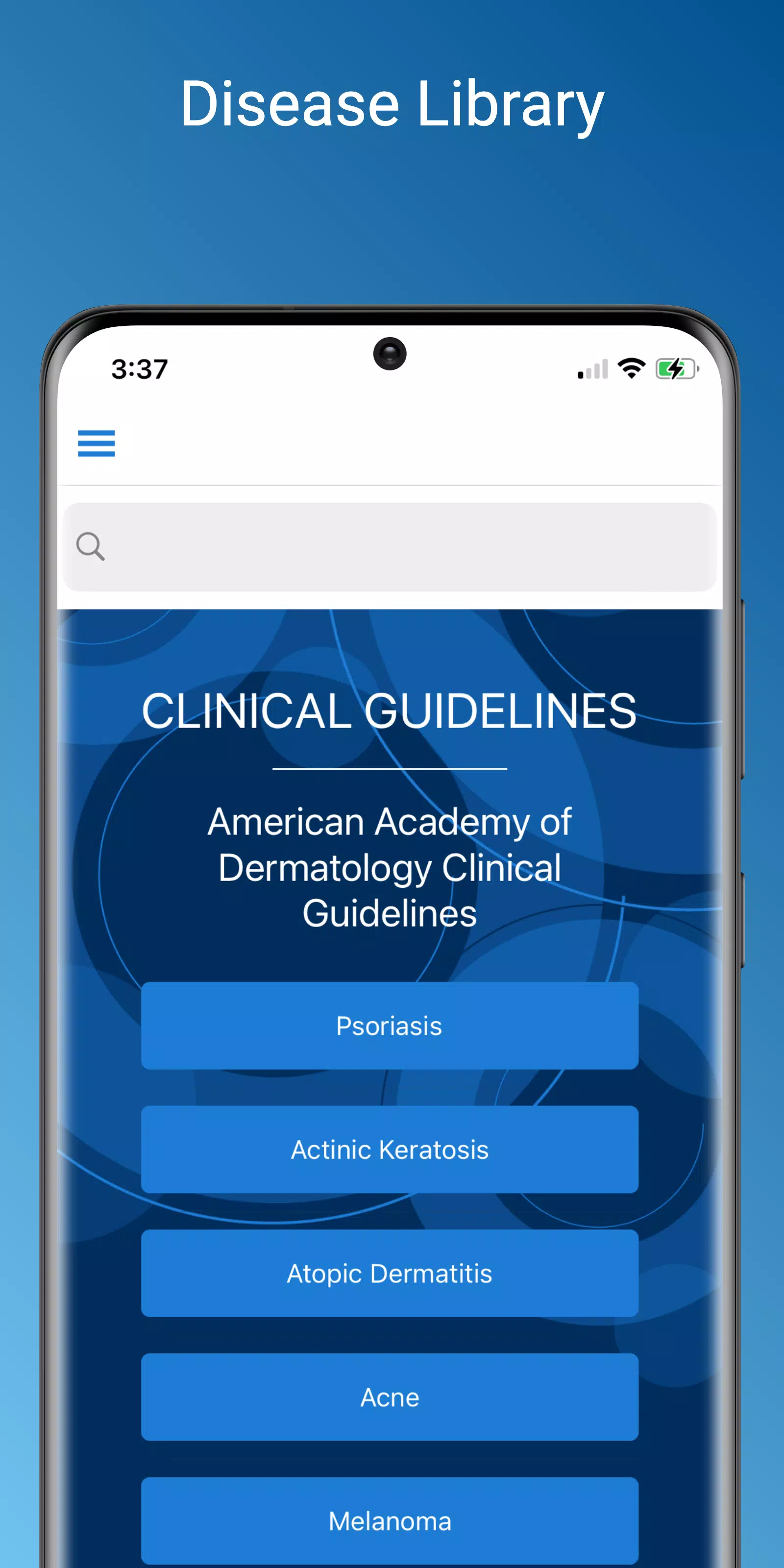 Clinical Guidelines Screenshot 1