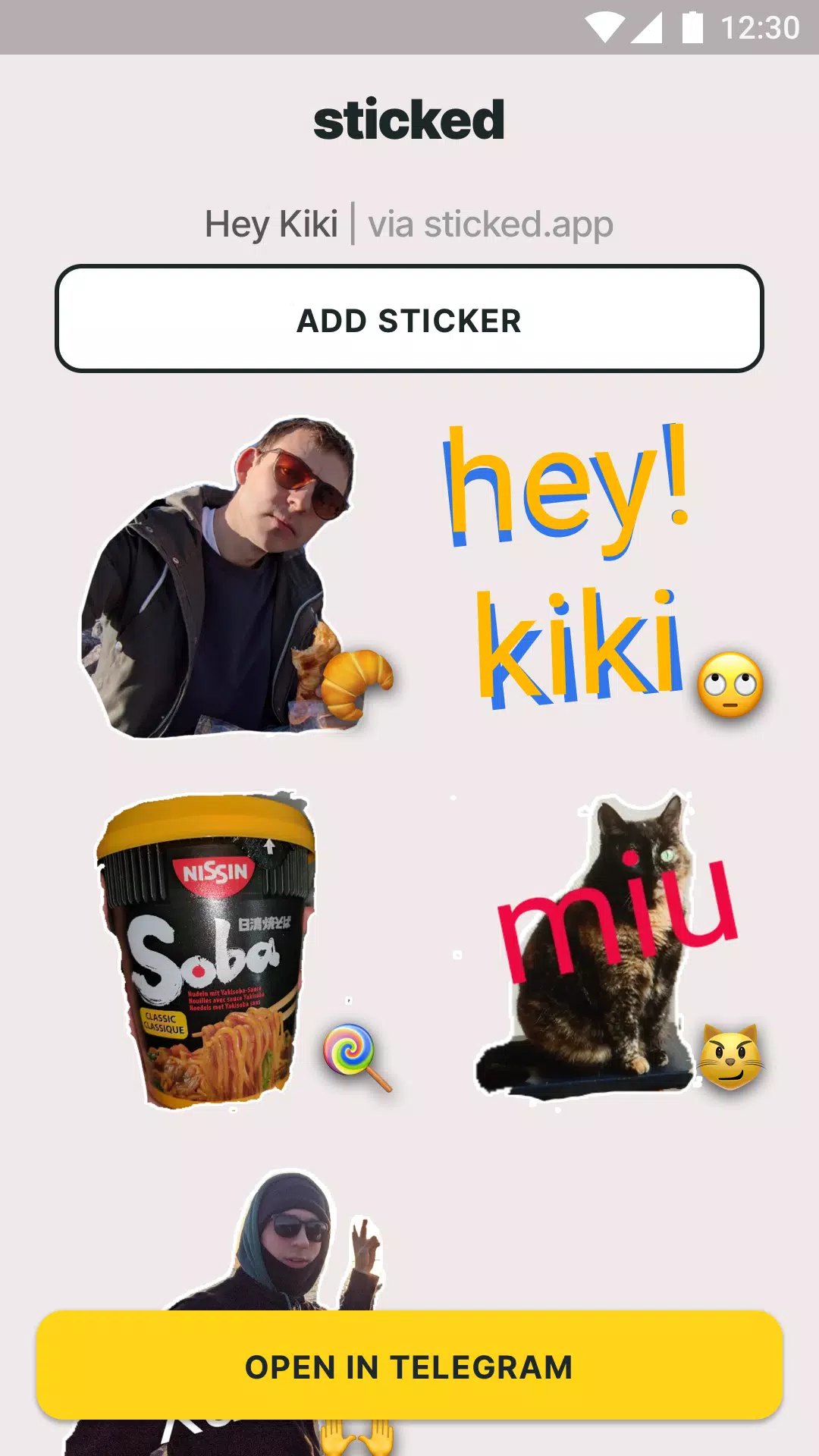 Sticked - Telegram stickers Schermafbeelding 2