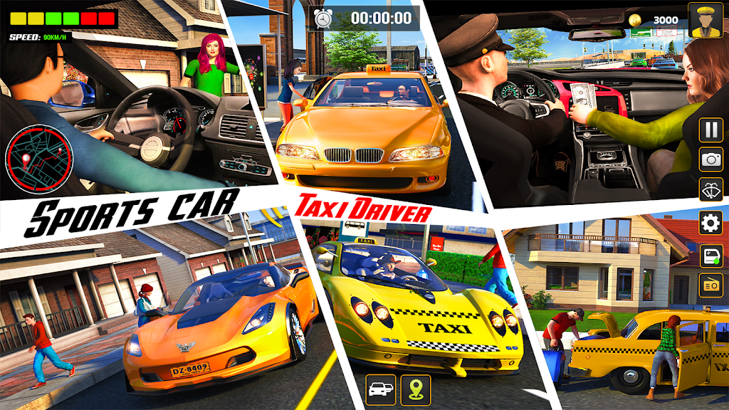 City Cab Driver Car Taxi Games স্ক্রিনশট 3