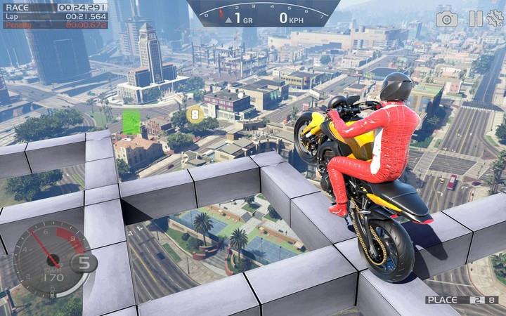 Crazy Stunt Rider GT Bike Game ภาพหน้าจอ 3