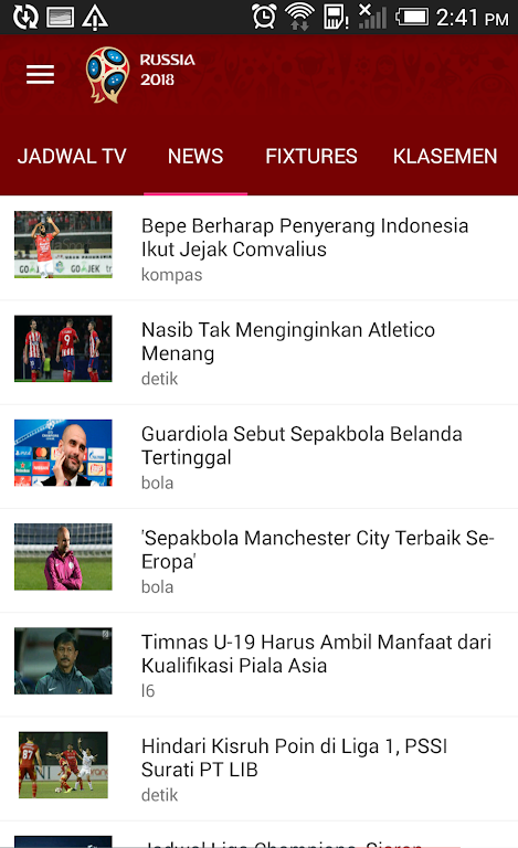 Jadwal Siaran Langsung Screenshot 2