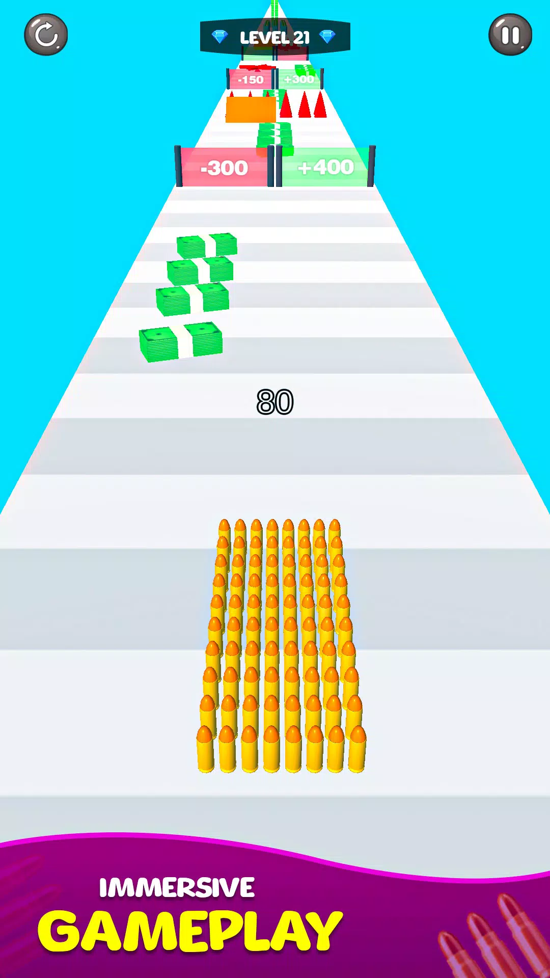 Merge Bullet Army Game Run 3D Tangkapan skrin 4