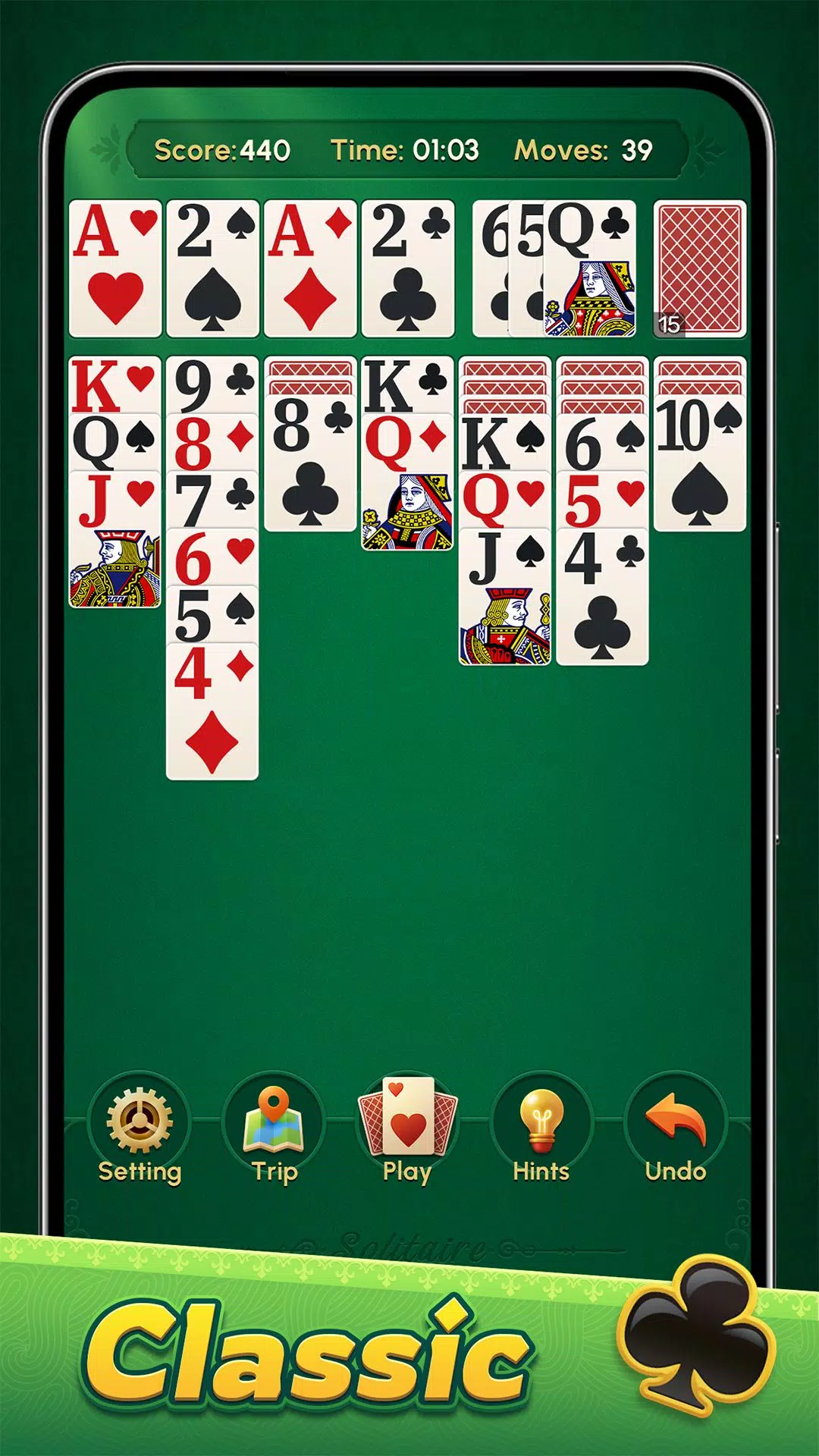 Classic Solitaire: Regal Card 스크린샷 1