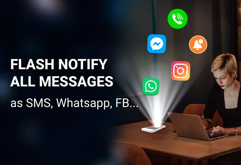 Flash Appel et SMS - Flash 3 Capture d'écran 2