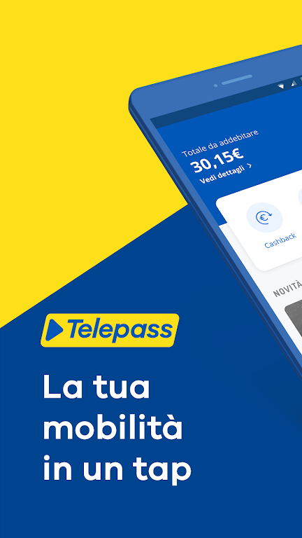 Schermata Telepass: pedaggi e parcheggi 1