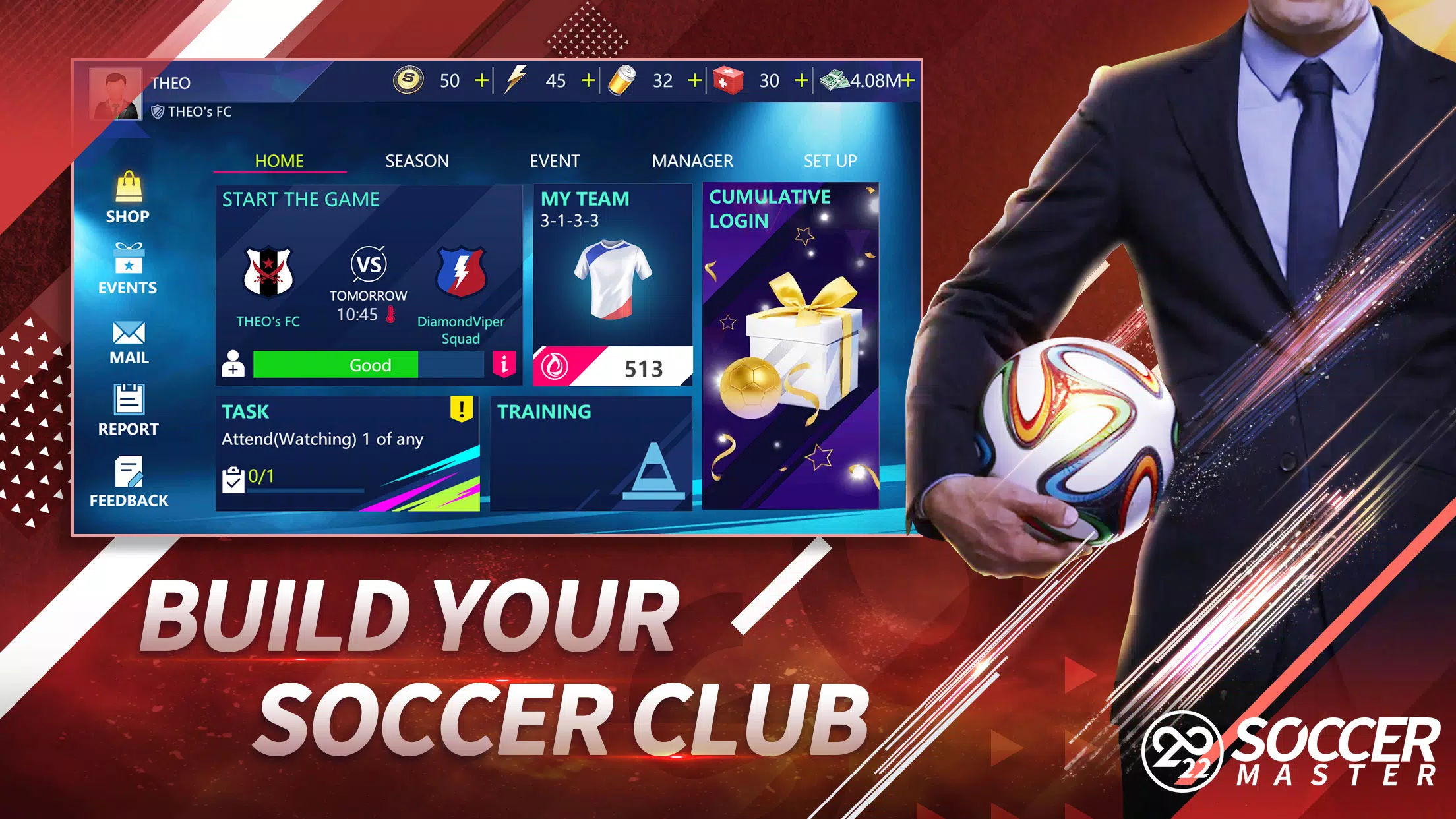 Soccer Master - Football Games ဖန်သားပြင်ဓာတ်ပုံ 1