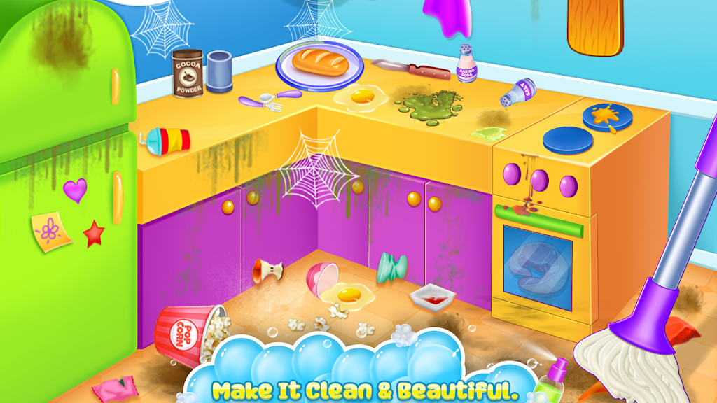 Home cleaning game for girls スクリーンショット 1