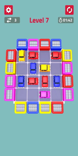 Color Cars Slide Puzzle Game Скриншот 3