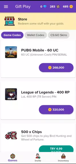 Gift Play - Earn Game Codes Captura de tela 2