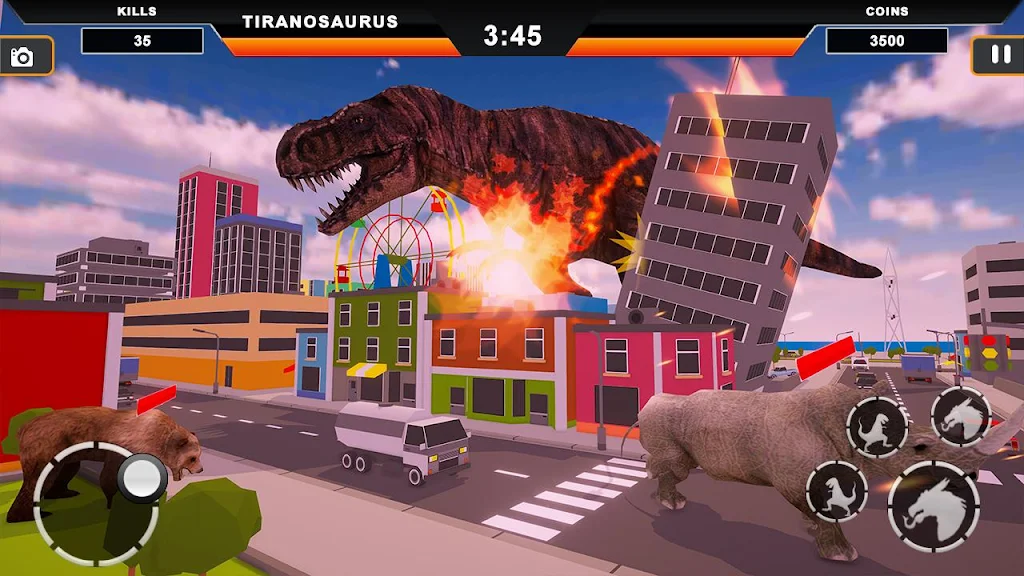 Dinosaur Rampage: Dino City Rampage Simulator ဖန်သားပြင်ဓာတ်ပုံ 2