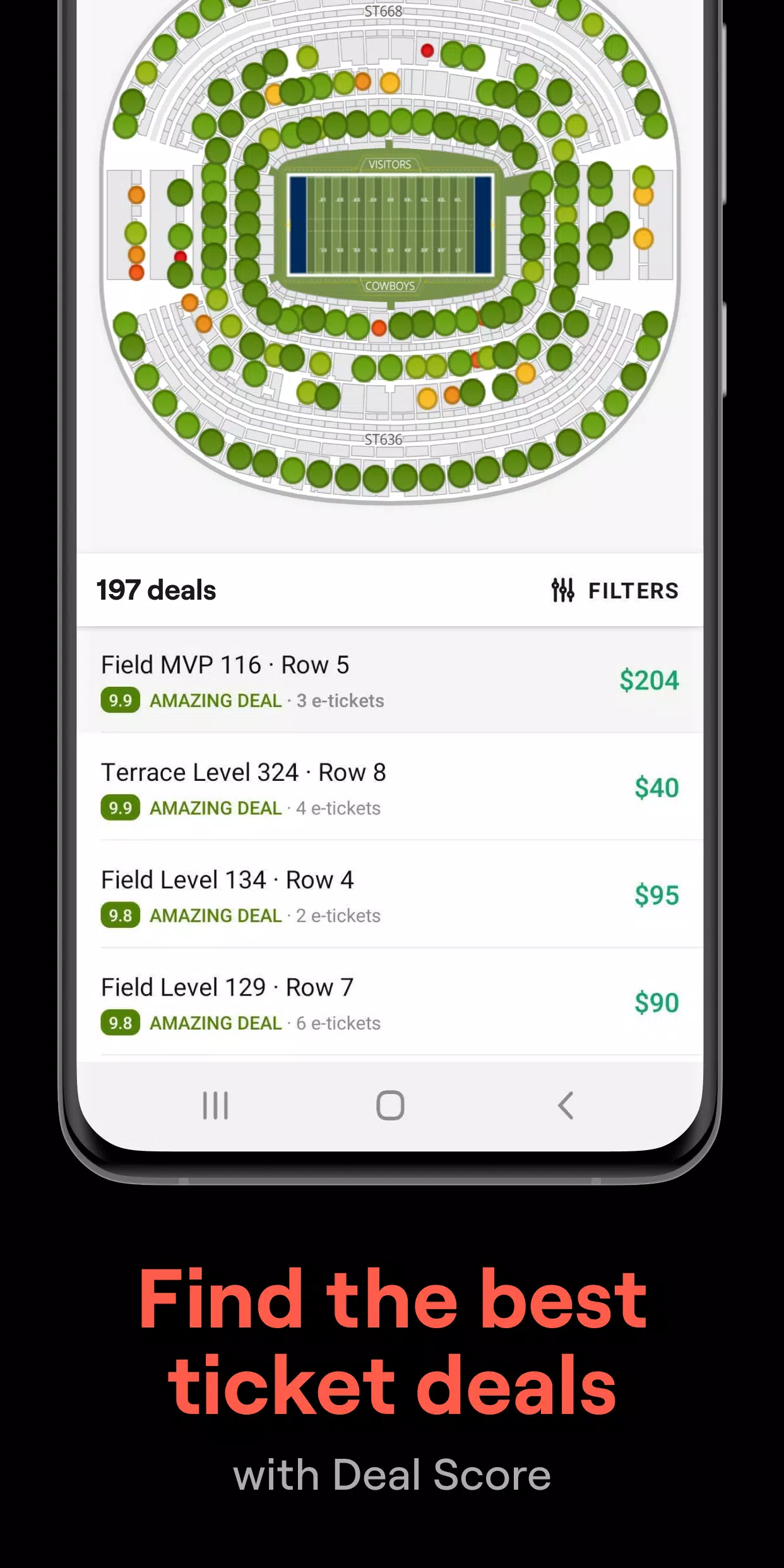 SeatGeek ဖန်သားပြင်ဓာတ်ပုံ 2