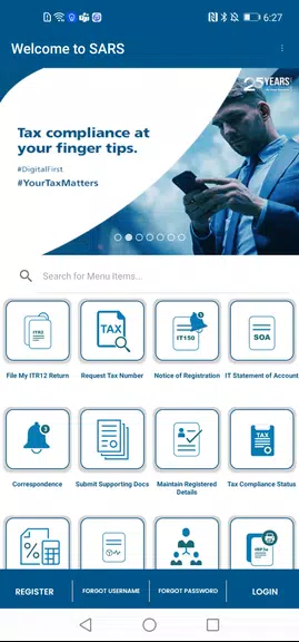 SARS Mobile eFiling ဖန်သားပြင်ဓာတ်ပုံ 2