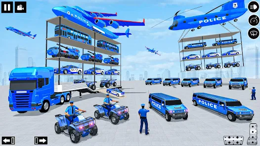 Police Multi Level Formula Car Parking Games Capture d'écran 1