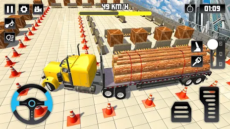 Log Transporter Truck Parking Скриншот 2