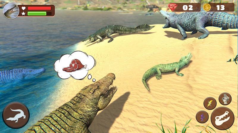 Schermata Wild Crocodile Family Sim Game 1