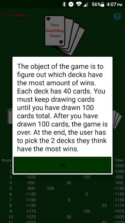 Iowa Gambling Game: Decision Making With Cards Tangkapan skrin 2