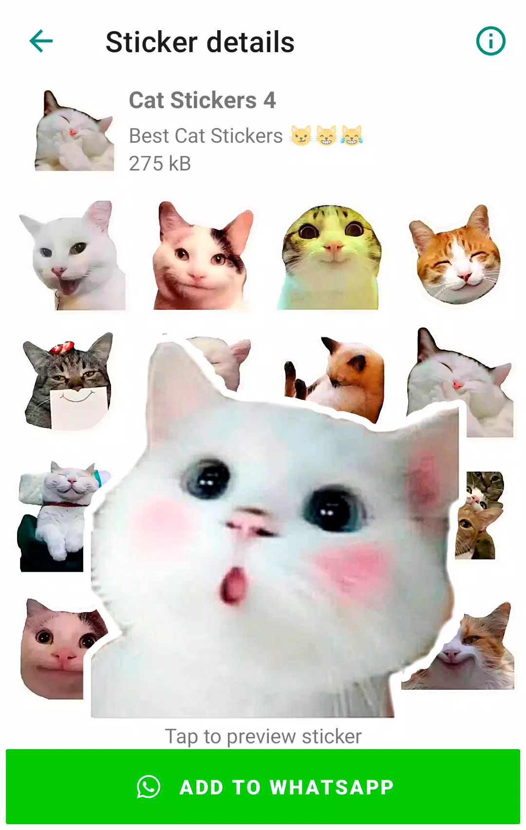 Cute Cat Stickers for WhatsApp應用截圖第4張