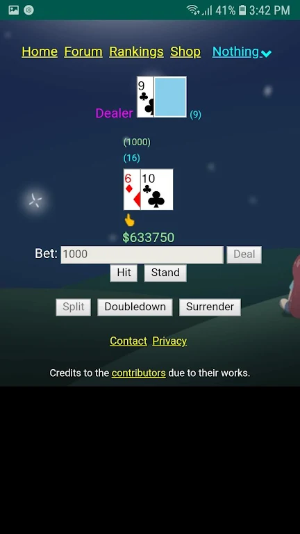 Blackjack Evolved Ảnh chụp màn hình 1