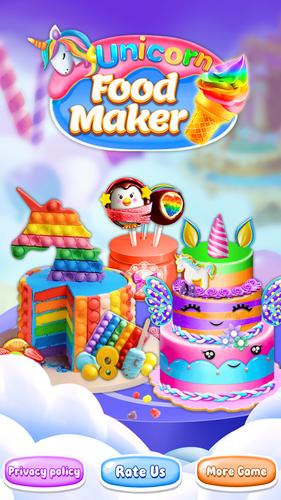 Unicorn Cake Maker-Bakery Game Captura de tela 1