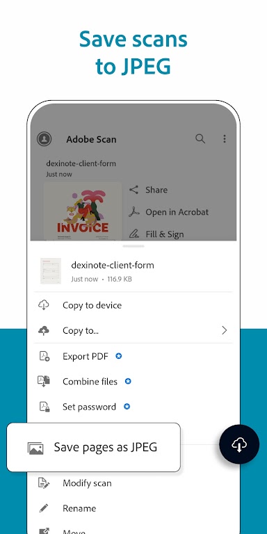 Adobe Scan: PDF Scanner, OCR Captura de tela 4
