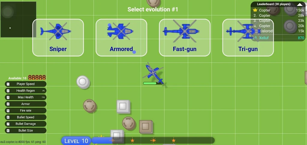 Schermata copter.io -Destroy the enemies 1