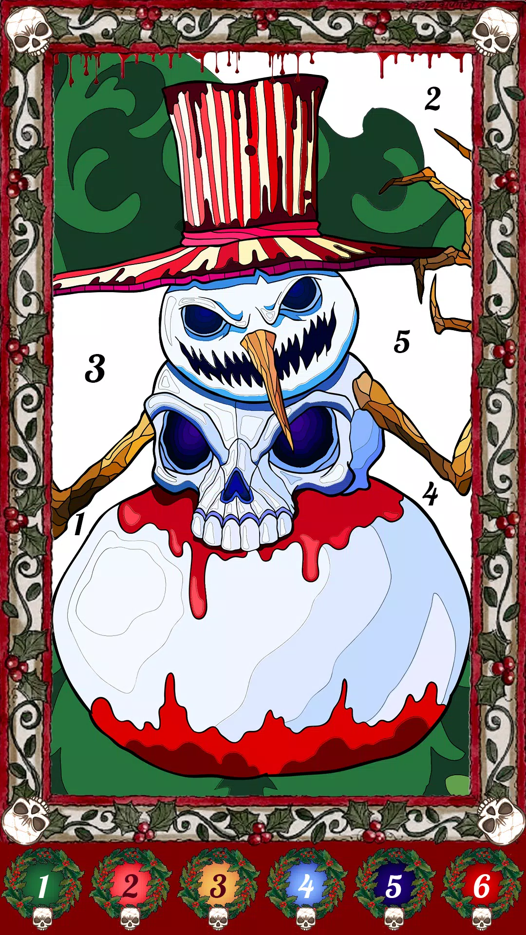 Dark Christmas Coloring Game ဖန်သားပြင်ဓာတ်ပုံ 3