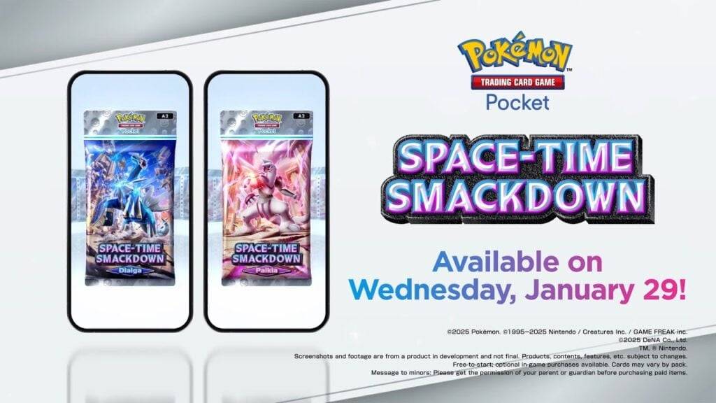 Pokémon TCG Pocket: новая торговая функция и пространственное время SmackDown вход