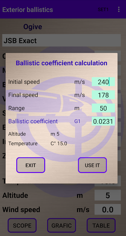 External ballistics calculator Ekran Görüntüsü 4