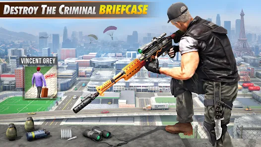 Sniper Shooting Mission : Eliminate City Criminals 스크린샷 2