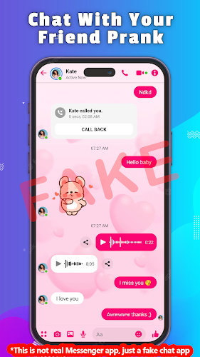 Fake Chat - Prank Message Ekran Görüntüsü 2