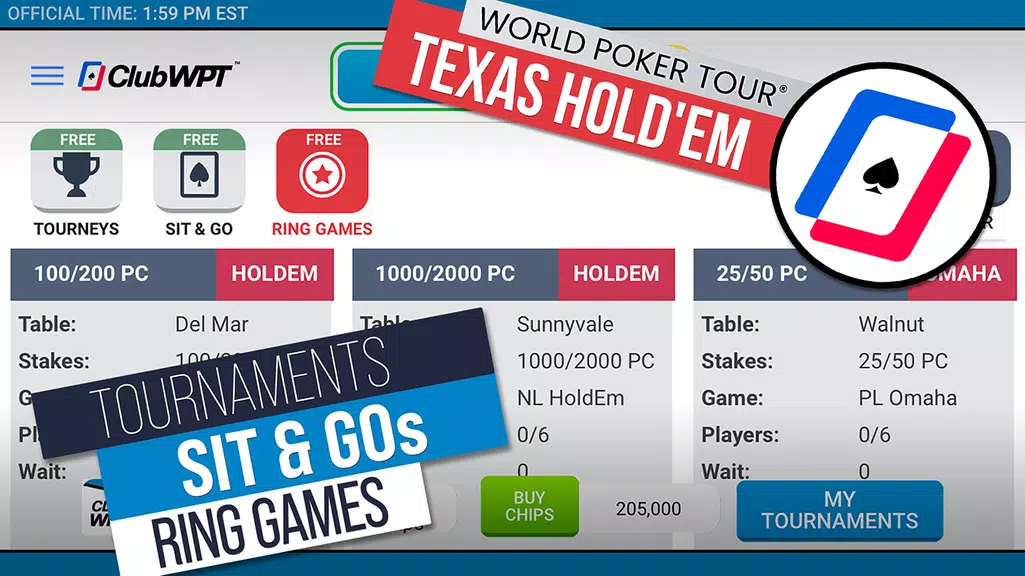 ClubWPT: Free Poker, Casino應用截圖第2張